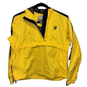 Vintage Nike Yellow Blue Pullover Cropped Jacket Women's S Y2K Windbreaker Sport